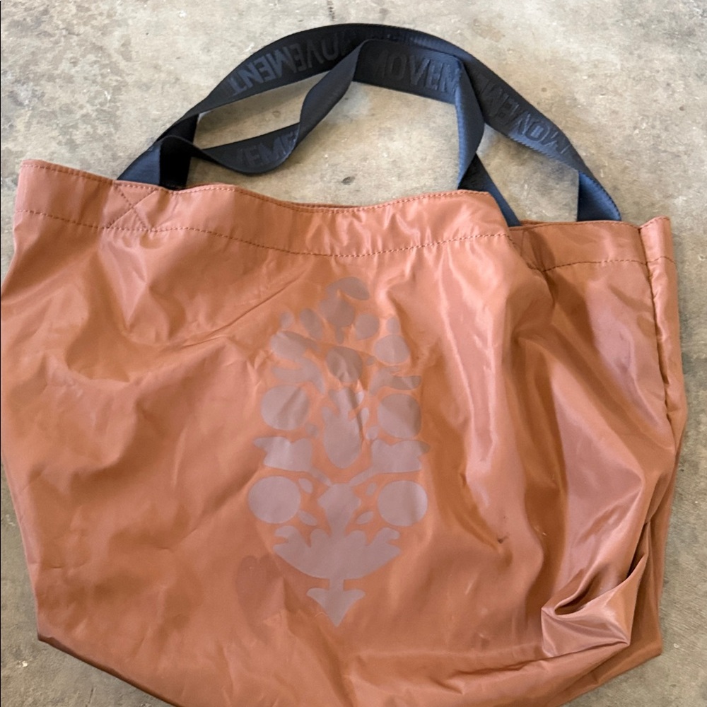 Free People Rust Tote with Black Straps